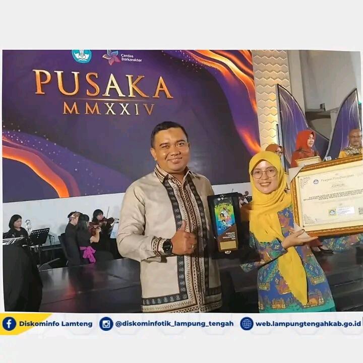 Dinas Pendidikan dan Kebudayaan Lampung Tengah Menerima Penghargaan Apresiasi Cerdas Berkarakter Tahun 2024